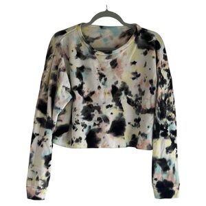 Colsie Black and Pastel Tie-Dye Sweatshirt